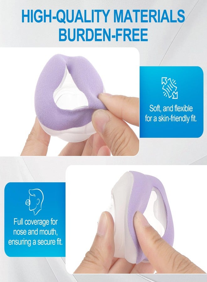 Medihealer 2 PCS Nasal Cushion for AirFit N20(M),1 pc Soft Fabric Nasal Cushion and 1 pc Velvet-Lined CPAP Nasal Mask Cushion for AirTouch N20, Soft Fabric for All Seasons, Velvet-Lined for Fall/Winter(Purple) - Image 5